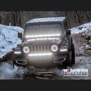 Jeep Wrangler JL LED Light Bar w/ Bracket - 50" - Amber Flood